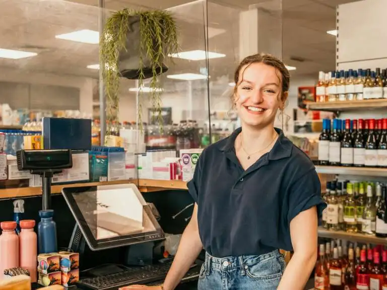 De Zeeuwse Kust mini-supermarkt op camping kassa